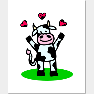 Cow in Love Posters and Art